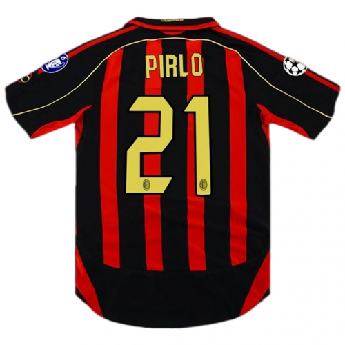 PIRLO #21 Retro AC Milan UCL Home Jersey 2006/07