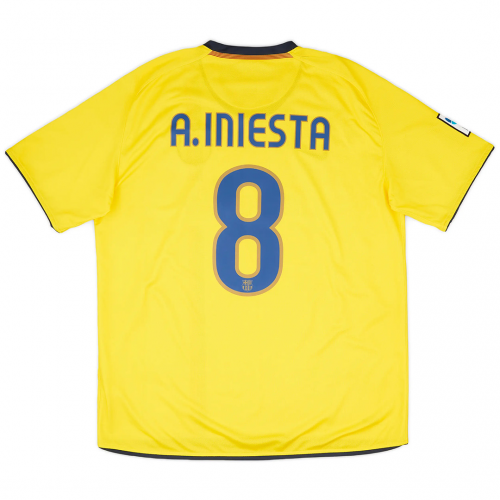 A.INIESTA #8 Barcelona Retro Jersey Away 2008/09