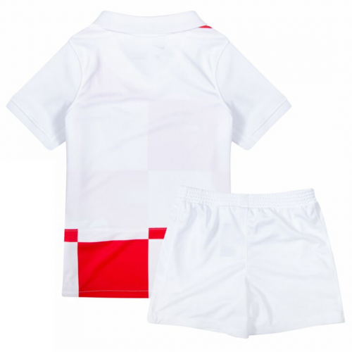 Kids Croatia Home Kit(Jersey+Shorts) Euro 2024