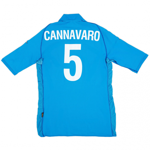 CANNAVARO #5 Retro Italy Home Jersey World Cup 2002