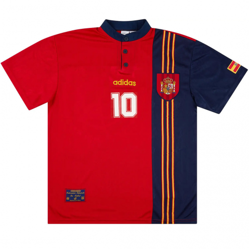 RAUL #10 Retro Spain Home Jersey 1996