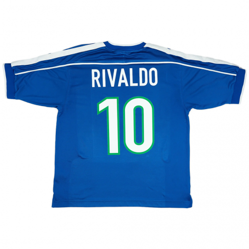 RIVALDO #10 Retro Brazil Away Jersey World Cup 1998