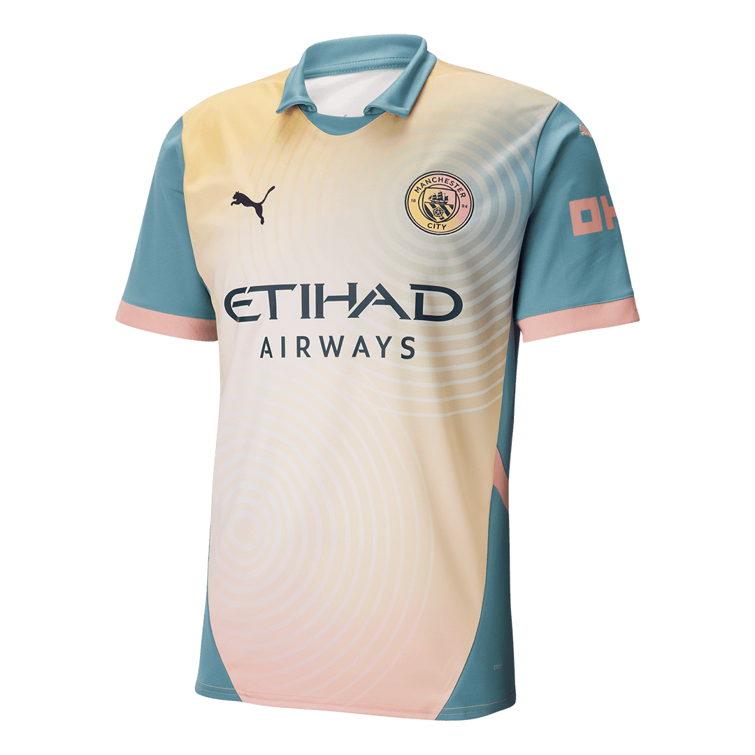 DE BRUYNE #17 Manchester City 'Definitely City' Fourth Jersey 2024/25 - UCL Font