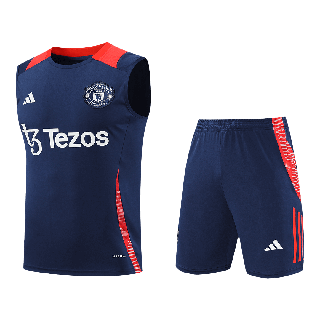 Manchester United Pre-Match Vest Kit(Jersey+Shorts) 2024/25