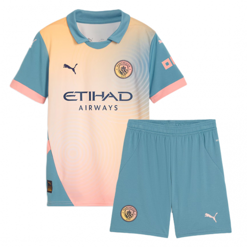 Kids Manchester City Fourth Jersey Kit 2024/25