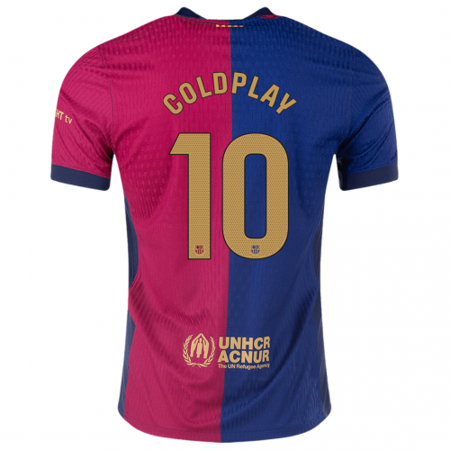 COLDPLAY #10 x Barcelona Home Coldplay Match Jersey 2024/25