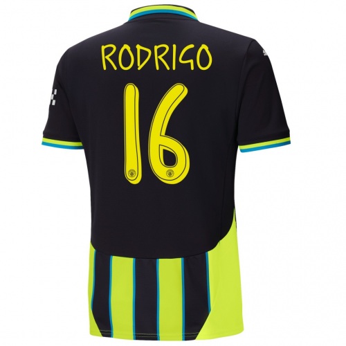 RODRIGO #16 Manchester City Away Jersey 2024/25 - UCL Font