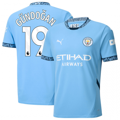 GÜNDOĞAN #19 Manchester City Home Jersey 2024/25