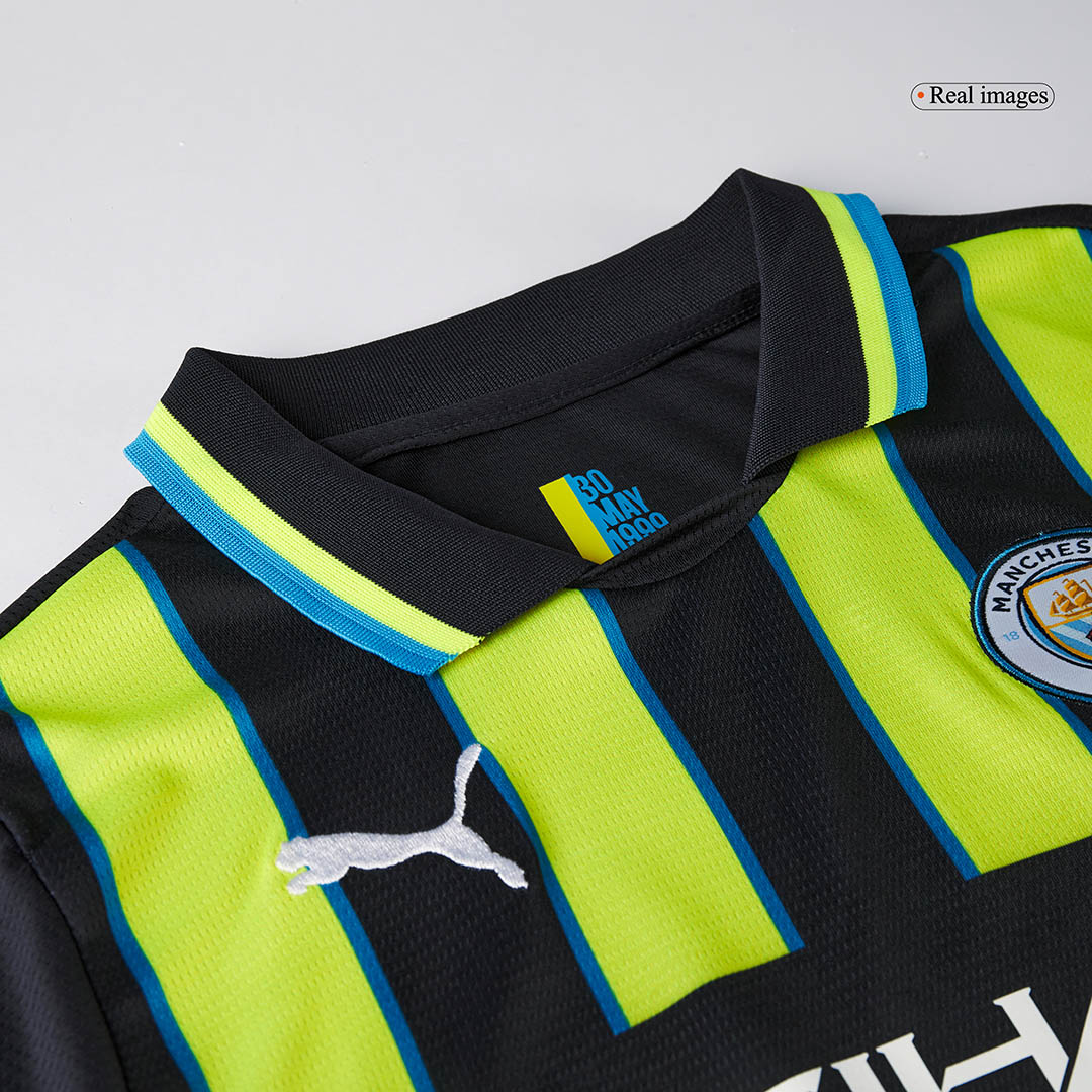 RODRIGO #16 Kids Manchester City Away Full Jersey Kit 2024/25