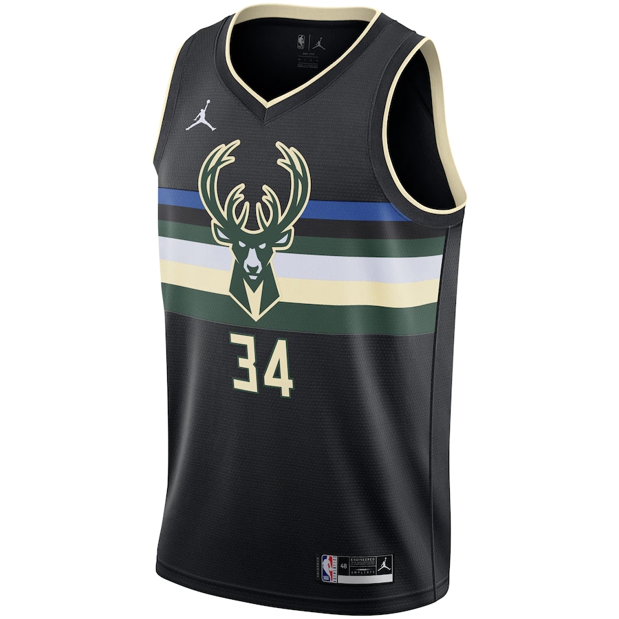 jordan milwaukee bucks men's statement swingman jersey giannis antetokounmpo black